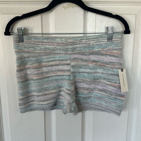 Anthropologie Daily Practice Pullon High Waist Fuzzy Cozy Shorts Multi Size XS - Picture 2 of 4